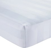 Biela napínacia saténová plachta 150x200 cm So Soft Satin Stripe – Catherine Lansfield