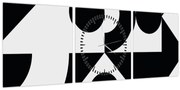 Obraz - Geometrická abstrakcia N⁰1 (s hodinami) (90x30 cm)
