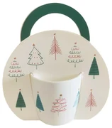 Home Elements Porcelánový hrnček s vianočným dizajnom Les 300 ml v darčekovom balení