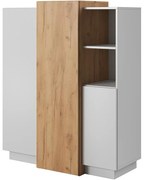 Komoda 3d E Biely/Dub zlatý craft