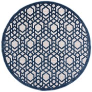 Kusový koberec Piatto Oro Blue kruh – na von aj na doma, 160x160 (priemer) kruh, modrá, chodba / predsieň, Flair Rugs