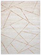 Koberec DUKE 51557 krémový / zlatý, geometrický / strapce