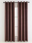 Zamatové zatemňovacie závesy Cesar marsala - 140 x 160 cm (2ks) - krúžky