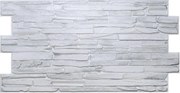 Obkladové panely 3D PVC TP10015931, cena za kus, rozmer 980 x 500 mm, kameň svetlo sivý, GRACE