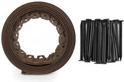 Bradas Plastový obrubník 40mm 10m s kolíkmi Brown EASY BORDER