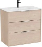 Roca Optica kúpeľňová skrinka s umývadlom 80x75,7x45,5 cm svetlý dub OPT803ZJ