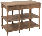 Drevený konzolový stolík so zásuvkami prírodné drow - 131 * 70 * 95 cm