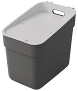 Tmavosivý odpadkový kôš na triedený odpad z recyklovaného plastu 20 l Ready To Collect – Curver