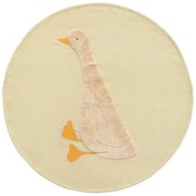 Svetložltý bavlnený detský koberec ø100 cm Milu – Kave Home