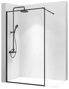 Rea - Bler sprchová zástena 70x195cm, 8mm sklo, číre sklo / čierny profil, REA-K7636