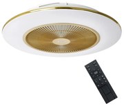 Brilagi - LED Stmievateľné svietidlo s ventilátorom AURA LED/38W/230V zlatá + DO