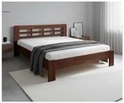 Dvojlôžková posteľ z masívu ANGELA 180x200 cm tmavý orech