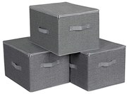 Úložný box so zipsom 3 ks CURAN sivý