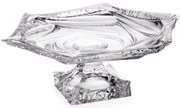 KRIŠTÁĽOVÝ PODNOS BOHEMIA FLAMENCO ICE NA NOHE 330MM