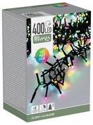 Vonkajšia svetelná reťaz Macaron, 8 m, 400 LED, farby (zelená, oranžová, modrá, ružová), časovač, IP44, 8 m