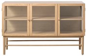 Vitrína z dubového dreva v prírodnej farbe 88x140 cm Elba – Unique Furniture