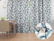 Biante Dekoračný záves Porto PRT-007 Modro-hnedé kryštály - šírka 130 cm 130x140 cm