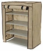 Compactor Textilný botník Compactor Oxford - 4 poschodia, 59 x 29 x 70 cm béžový