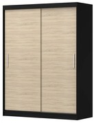 Šatníková skriňa Viola 04 (čierna + dub sonoma). Akcia -21%. Vlastná spoľahlivá doprava až k Vám domov. 1014078