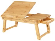 Polohovateľný stolík na počítač do postele LAT hnedý