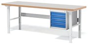 Dielenský stôl SOLID, 4 zásuvky, nosnosť 750 kg, 2000x800 mm, vinyl