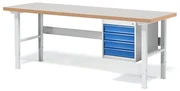Dielenský stôl SOLID, 4 zásuvky, nosnosť 750 kg, 2000x800 mm, vinyl