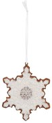 Závesná dekorácia perníková vločka Frosted Ginger - 9*1*10 cm