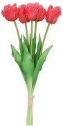 Kytica 5ks ružových realistických tulipánov Tulips Papagayo - 39 cm