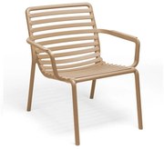 DOGA ARMCHAIR RELAX záhradná stolička s podrúčkami capuccino