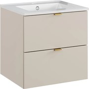 Závěsná skříňka Dalia Cashmere se zápustným umyvadlem 50 cm kašmírová