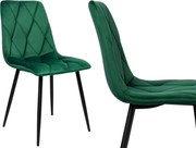 Zelená čalúnená stolička MADISON