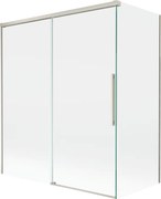 Mexen Rox, 2-krídlová posuvná vaňová zástena 140 + 70 x 150 cm, 8mm číre sklo, oceľový profil, 8C9-140-070-97-00
