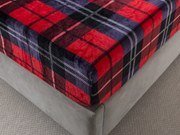 XPOSE® Mikroplyšová plachta KOSTKA Exclusive - červená 180x200 cm