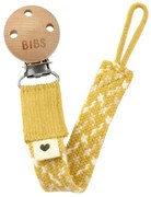 BIBS Klip na cumlík Paci Braid Mustard/Ivory