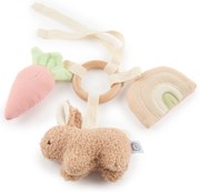 Bieco - Drevený krúžok s tromi odnímateľnými hračkami - králiček Fine