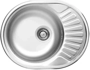 Deante Twist, nerezový drez na dosku 1-komorový Z/O 580x445x160 3,5" + sifón, vzor satyna, ZEU_011B
