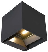 LED solárne nástenné svietidlo so senzorom LED/9W/5V, IP65, 2600 mAh, antracit