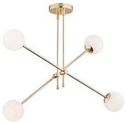 Argon 1695 - Luster na tyči ABSTRACT 4xE14/7W/230V mosadz