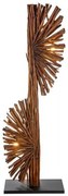 Dizajn drevo stojacia lampa boho DUAL