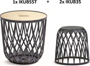 PROSPERPLAST Set univerzálnych košov UNIQUBO 2+1 antracit