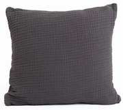 Mušelínová obliečka na vankúš 40 × 40 cm - Alexia sivá