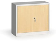 Zvárané skrine s lamino dverami, 800 x 920 x 400 mm, RAL 7035/breza
