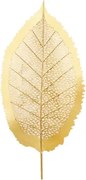 Kovová nástenná dekorácia Zlatý list, 40x80 cm%