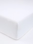 Jersey plachta s elastanom Deluxe 160 × 200 cm – biela
