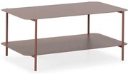 Terakotový kovový konferenčný stolík 58x90 cm Beatrix – MOME