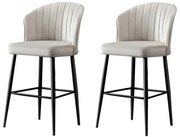 Súprava barových stoličiek Rubi Cream, 2 ks, 2 ks