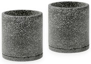 Súprava 2 tmavosivých kvetináčov Bonami Selection Terrazzo, ø 26 cm