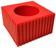 Plastový box pre upínač nástroja typu HSK 100, modul 12x12, 1 dutina, červená