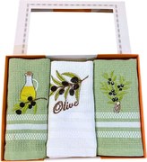 Utierky na riad vaflové Olive 40x60cm 3ks TiaHome