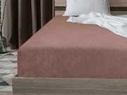 Fleecová napínacia obliečka MOLTON tmavohnedá 90 x 200 cm